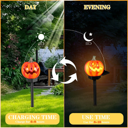 ya 14 Pumpkin Light Decorations Solar Holiday Lights Outdoor Power Pumpkins