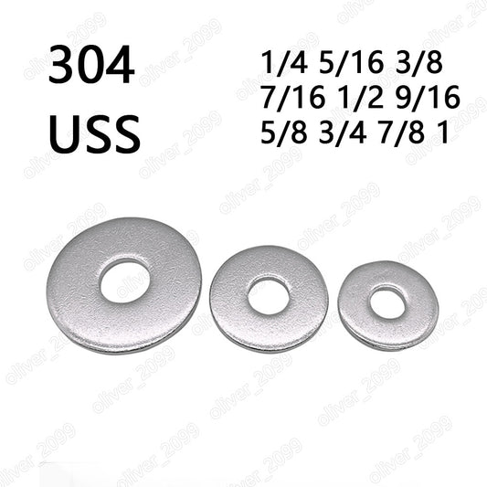 304 Stainless Steel USS Plain Washers Extra Large Series 1/4 3/8 1/2 5/8 3/4 1