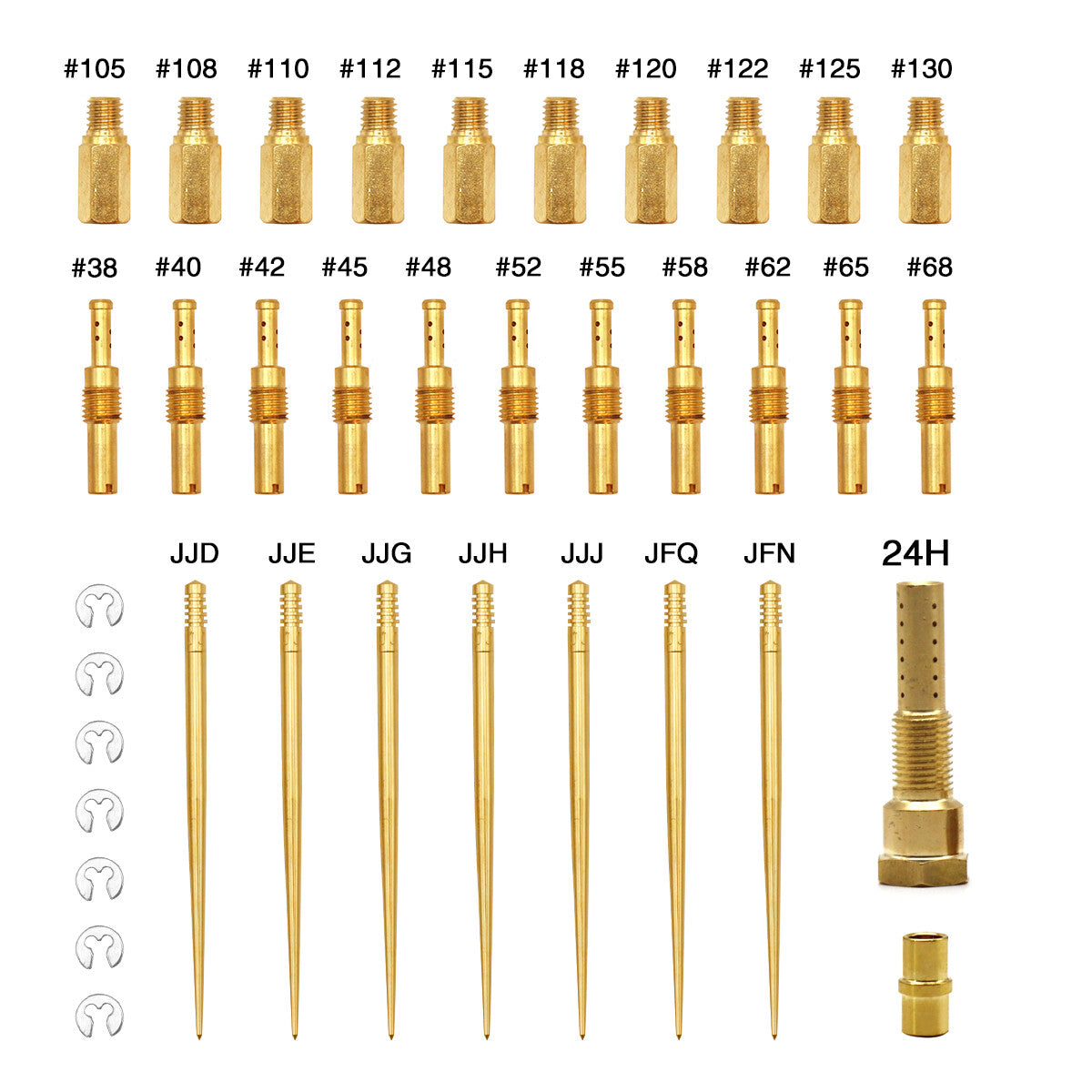 ya 4 6.17 PE 26-28 21-34 Carburetor 24 Holes Repair Kit Slow Jet Needle Holder Atomiser