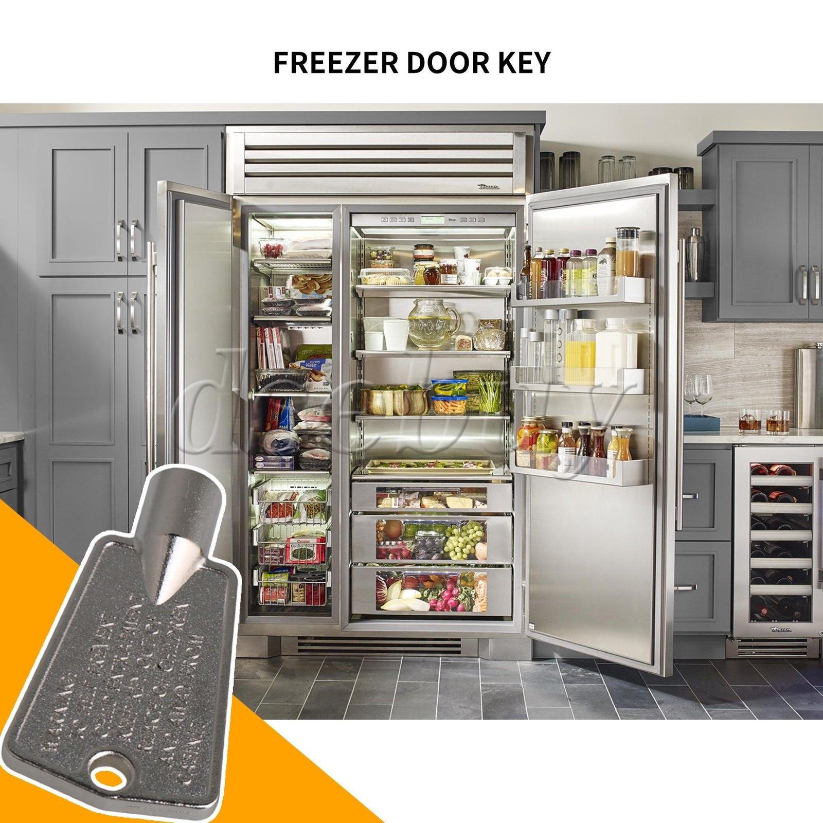 ya 26 4Pieces Reigerator Door Lock Key Replacement for Jenn-Air AP2940188 Silver