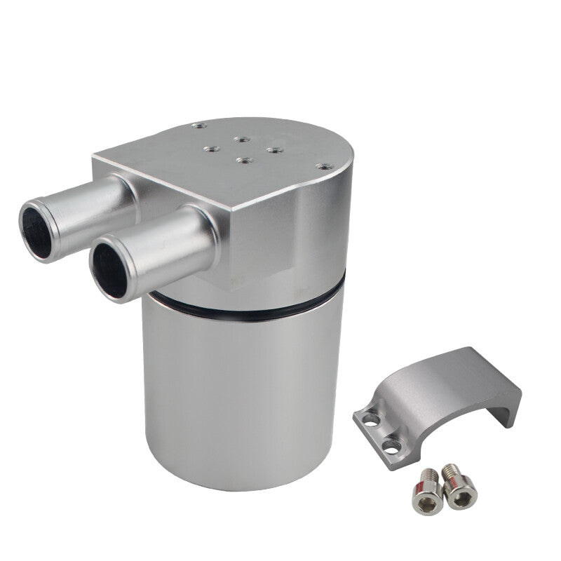 ya 27 6.21 Silver Billet Aluminum Oil Catch Can Tank Bottle Baffled for BMW N54 335i 535i