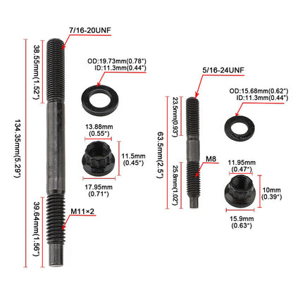 ya 5 8.7 234-4317 Fit 2004-Newer for Chevy LS1 LS3 5.3L 5.7L 6.0L Cylinder Head Stud Kit