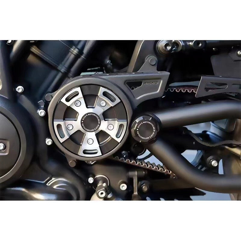 ya 1 8.12.2 baidi Left Sprocket Cover Pulley Cover For Sportster S 1250 RH1250 Nightster 975 RH975