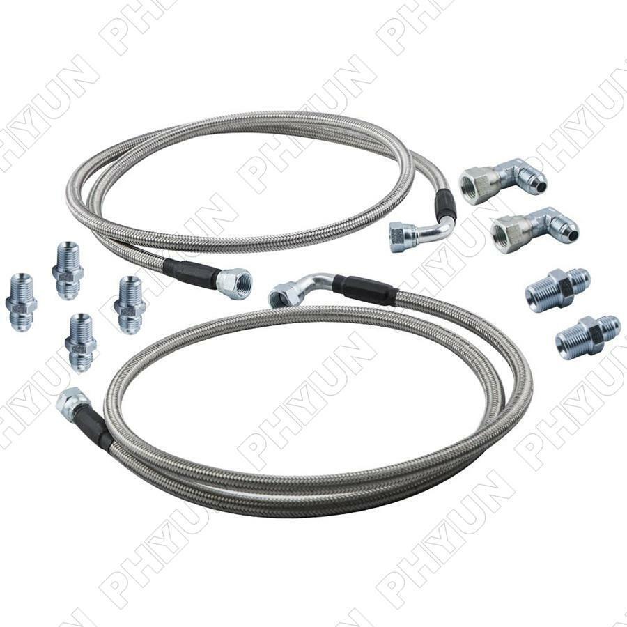ya 5 8.7 52 SS Braided Transmission Cooler Hose Lines for Ford C4-C6¨CAOD Turbo 200-200R4