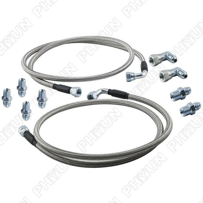ya 5 8.7 52 SS Braided Transmission Cooler Hose Lines for Ford C4-C6¨CAOD Turbo 200-200R4