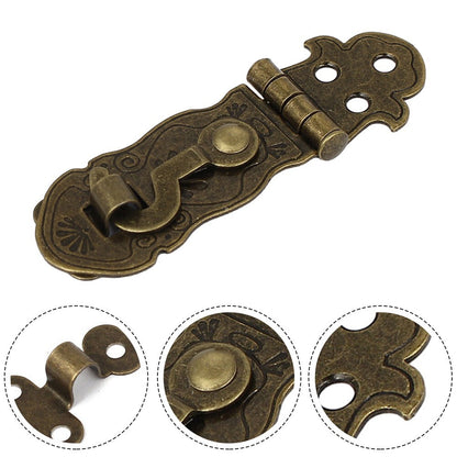 ya 14 Vintage Style Bronze Tone Lock Chest Box Clasp Hasp Latch for Wooden Furniture