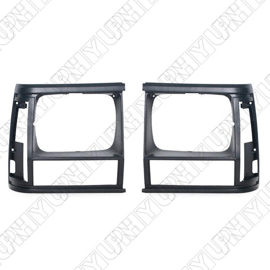 ya 13 5.27.2 For 1991-1996 for Jeep Cherokee Black Headlight Bezel LH & RH Set 55034078 55034079