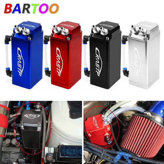 ya 27 6.21 Aluminum Square Shape Engine Oil Catch Can Tank Reservoir Breather Fuel Tank
