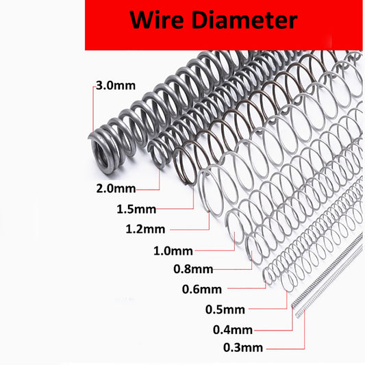 Compression Spring Pressure Springs Wire Dia 0.3mm-2.0mm OD 2-35mm Length 300mm