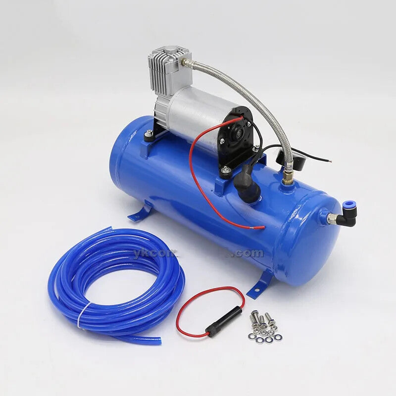 ya 14 120PSI To 150PSI 12V Air Tyre Inflator Pump Compressor with 6L Tank for Air Horn