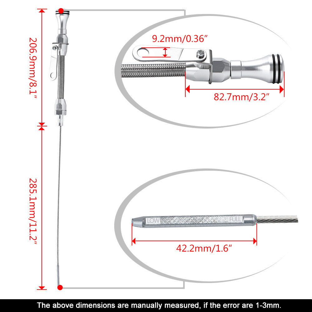 ya 5 8.7 For 55-79 SBC for Chevy 265 283 327 350 Driver Side Flexible Engine Oil Dipstick