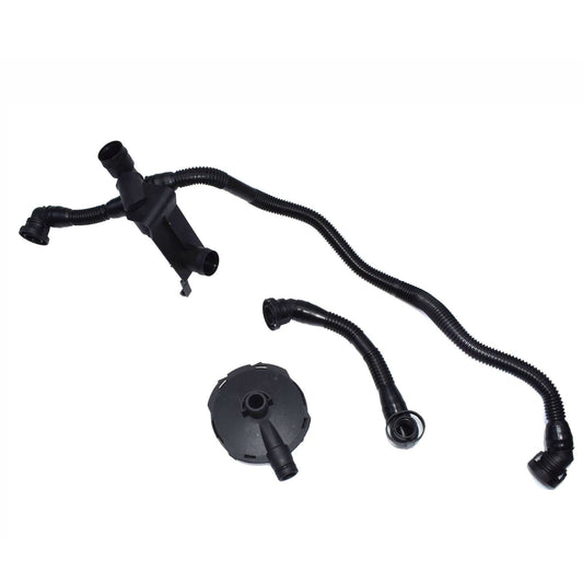 ya 1 8.5.1 for Audi A4 A6 3.0L V6 Crankcase Ventilation Valve and Breather Vacuum Hose Kit 3 pcs 