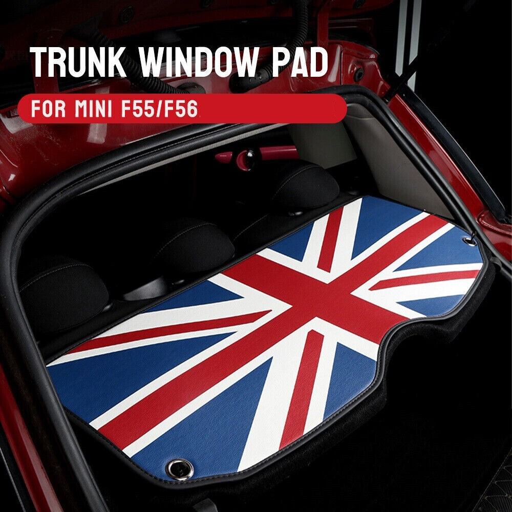 ya 2 7.14 for Mini COOPER F56 Red Union Jack Trunk Cargo Cover Pad Decorative Mat