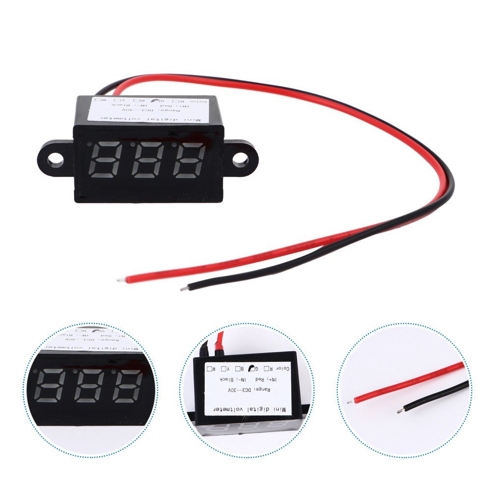 ya 5 8.7 3pcs Digital Dc Waterproof And Drop Resistant 2.8 Inch Voltmeter Meter with