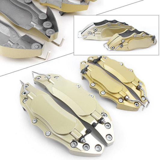 ya 10 5.28 For 14-17 Wheel 4x Universal Metal 3D Style Front&rear Gold Brake Caliper Cover