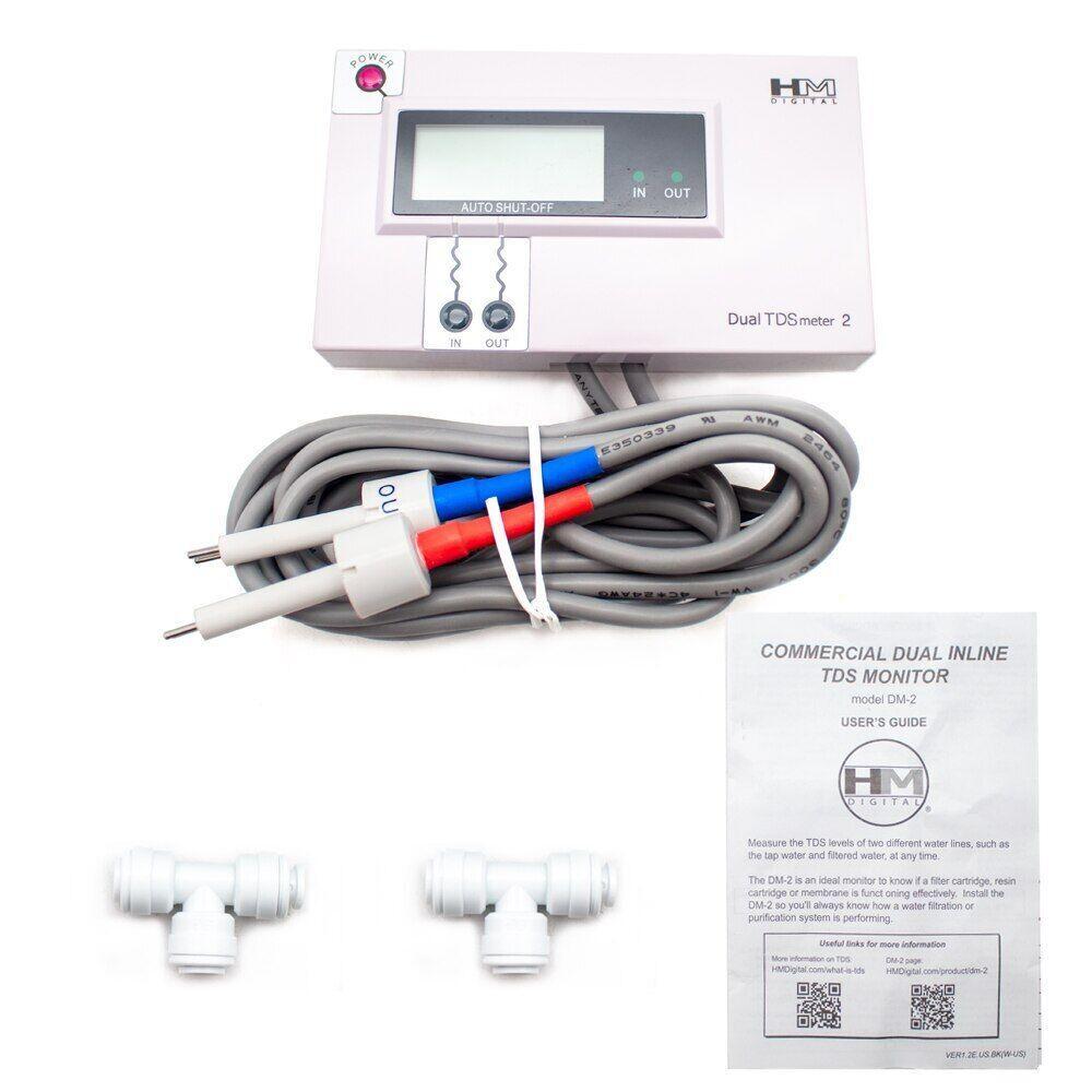 ya 26 DM-2 Commercial Dual In-Line TDS Monitor Digital Water Quality Tester 0-9990PPM