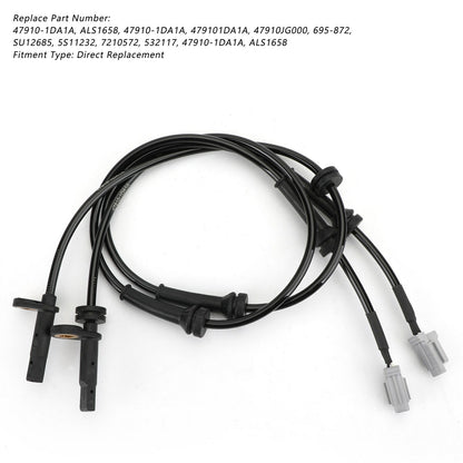 ya 1 8.12 baidi 2Pcs Front ABS Wheel Speed Sensor For Rogue 2.5L 2008-2013 ALS1658 U1