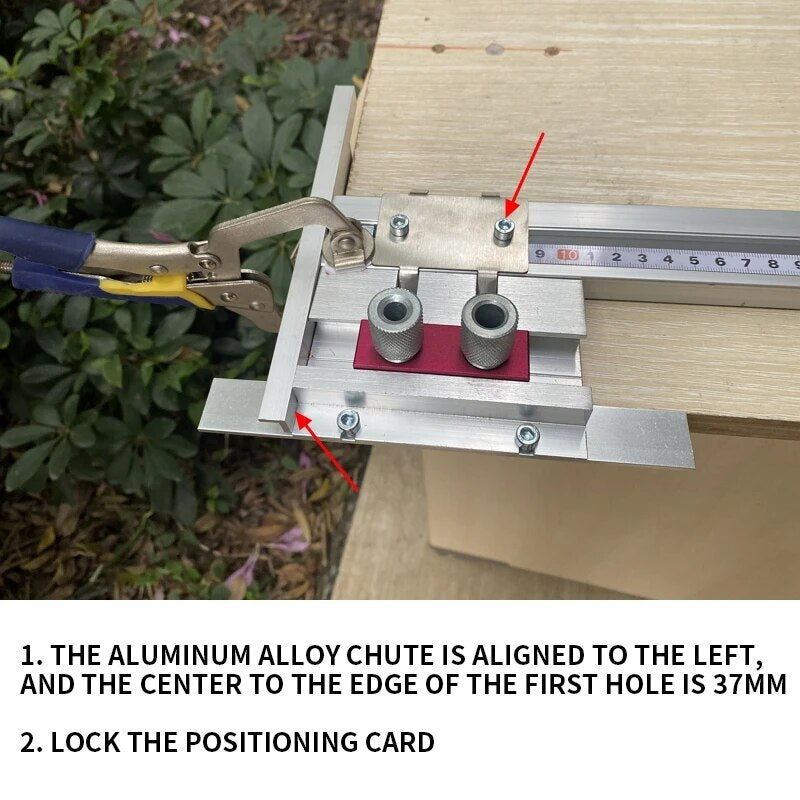 ya 17 3-in-1 Hole Opener Drilling Jig Woodworking Drilling and Positioning Leaner