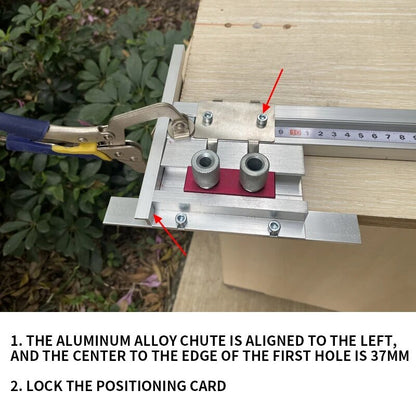 ya 17 3-in-1 Hole Opener Drilling Jig Woodworking Drilling and Positioning Leaner