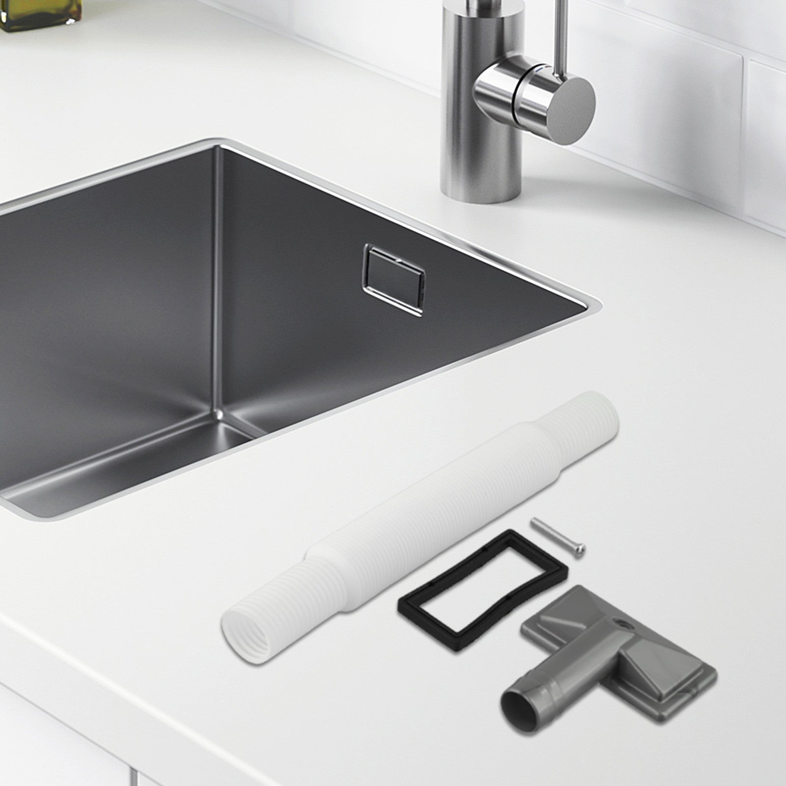 ya 14 Overflow Pipe Drainer Replacement for Kitchen Sink with Adjustable Height