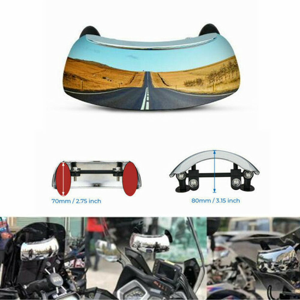 ya 4 6.21 180 Degree Motorcycle Blind Spot Mirror Rear View Mirror Anti Glare Wide Angle