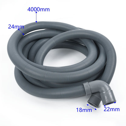 ya 26 Washing Machine Dishwasher Drain Hose Waste Pipe 4 Metre Extra Long PP NEW