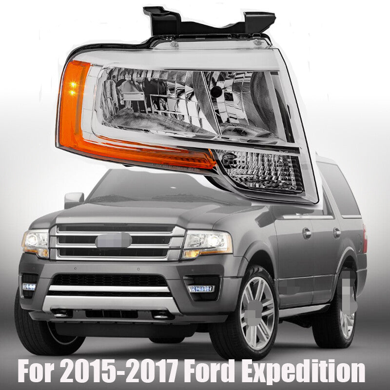 ya 10 10.28 Passenger Right Chrome Headlight For 2015-2017 Expedition 15-17 Headlight n