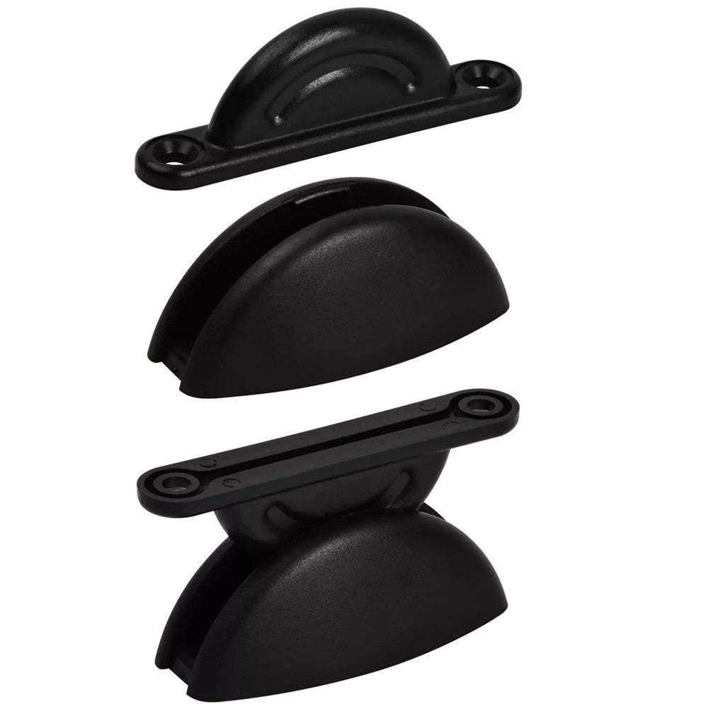 ya 14 Suction Cup Latch Holders in Black Plastic for RVs and Caravans Set of 2