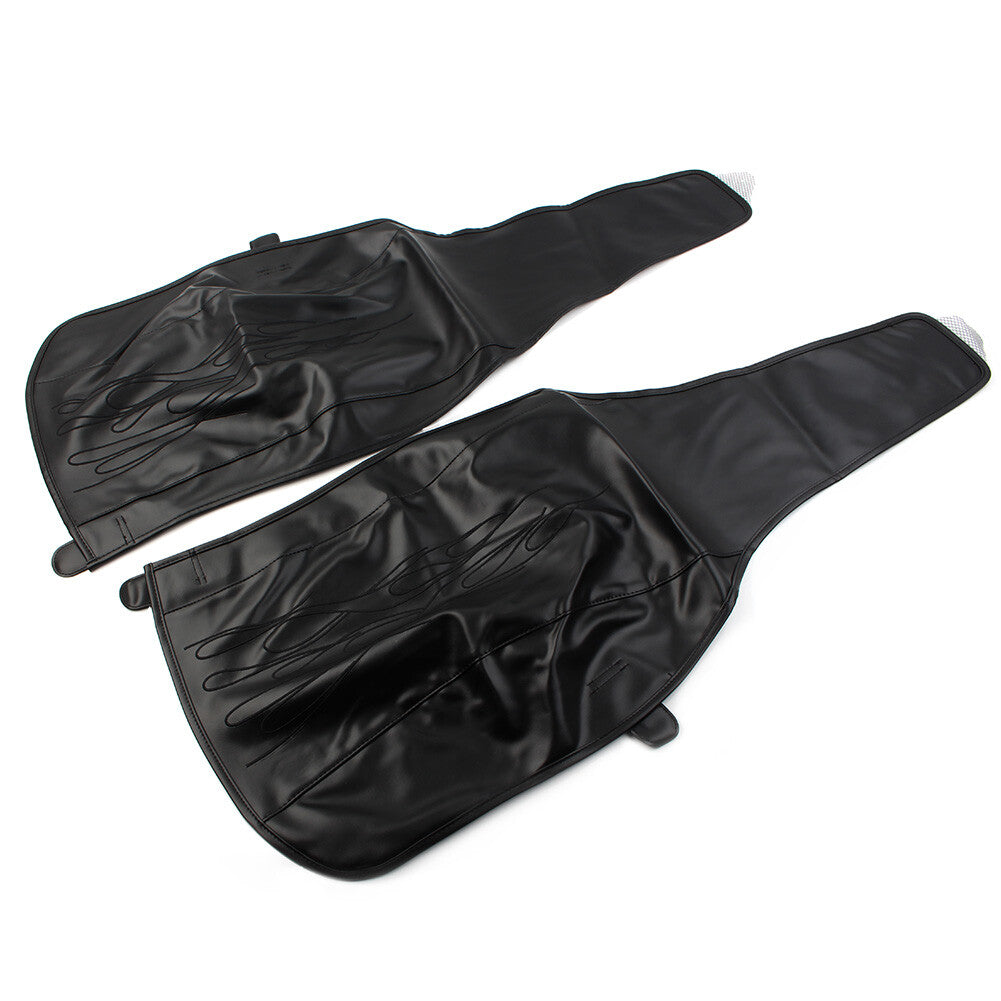 ya 5 8.7 Black PU Leather Flame Rear Trike Fender Bra Fits for Harley Tri Glide Ultra Classic
