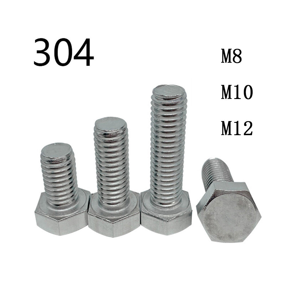 M8 M10 M12 304 Stainless Steel Hexagon Bolts Hex Head Cap Screws DIN933