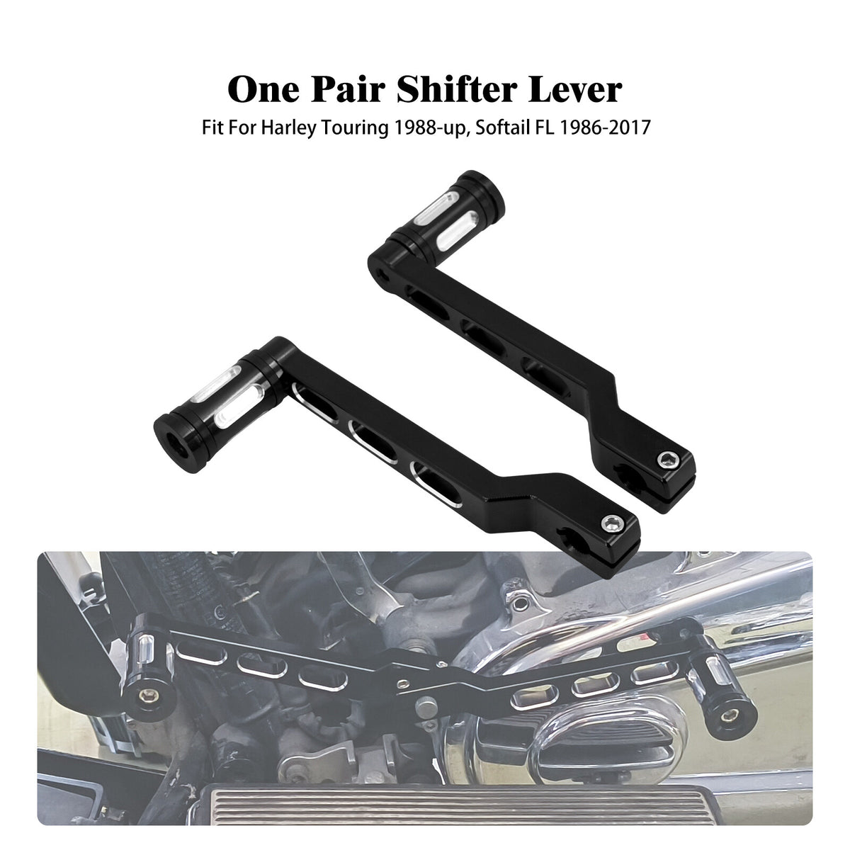 ya 5 8.7 Shifter Peg w/ Heel Toe Shift Lever for Harley Softail Electra Road Glide 86-23