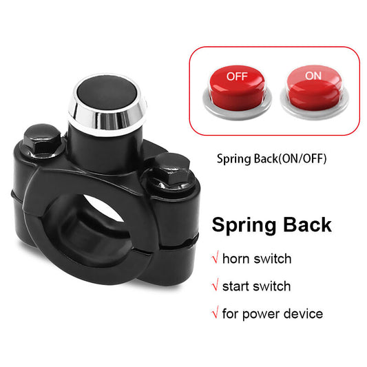 ya 1 7.4 Aluminum Motorcycle 7/8 ATV Horn Switch Momentary Button Electric Power Start
