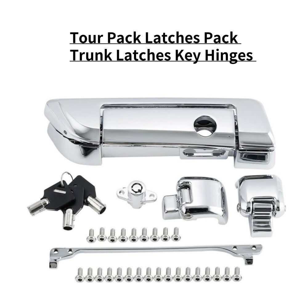 ya 12 5.21 Cover latch hinge kit suitable for Harley razor/chopper/King travel bag Pak Trunk chrome