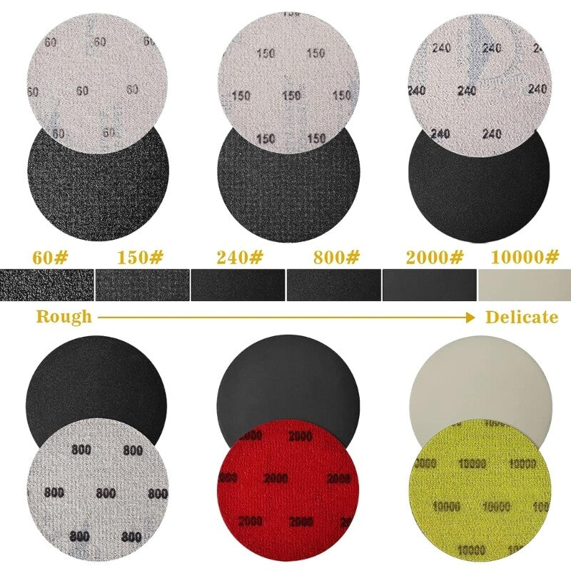 ya 14 42PCS Professio l 42pcs Car Headlight Polishing Set Waterproof Sanding Discs