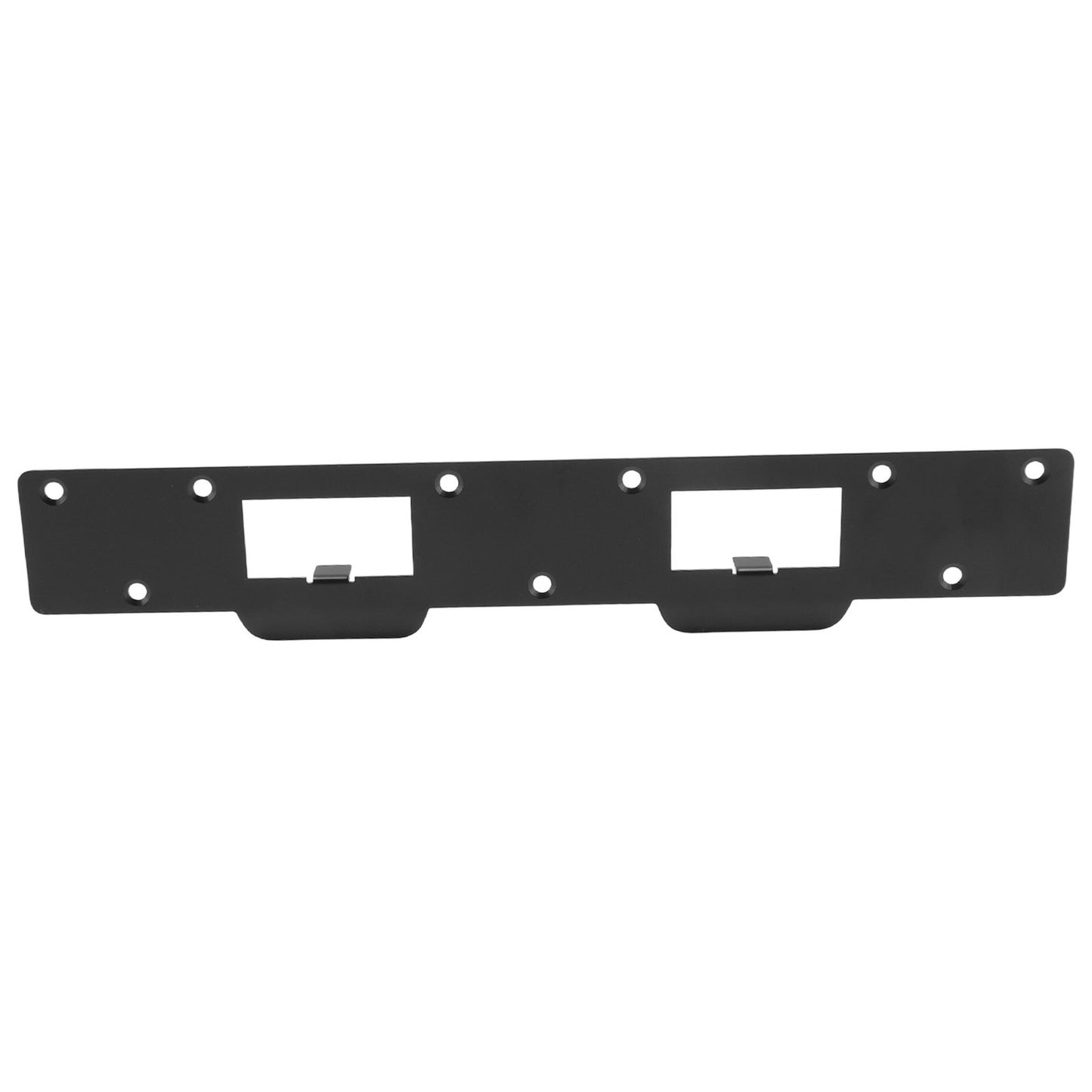 ya 14 Black Door Strike Plate Double Holes Steel Reinforced Strong Easy Install