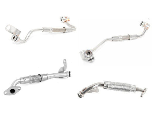 ya 1 7.3 Set of 4 Turbo for Charger Oil Inlet Outlet Feed Line for BMW E60 E88 E90 F01 F02 X6