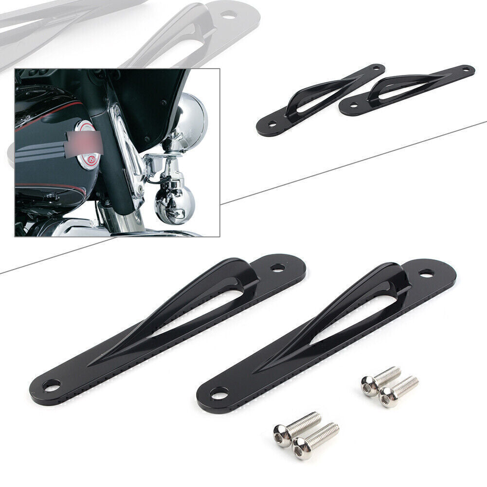 ya 5 8.7 for Harley Touring Ultra Limited FLHTK Teardrop Custom Tie-Down Brackets Black