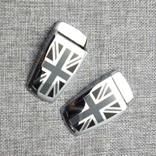 ya 13 2x Windshield Washer Wiper Spray Nozzle Cover Cap Union Jack Fit for Mini Cooper