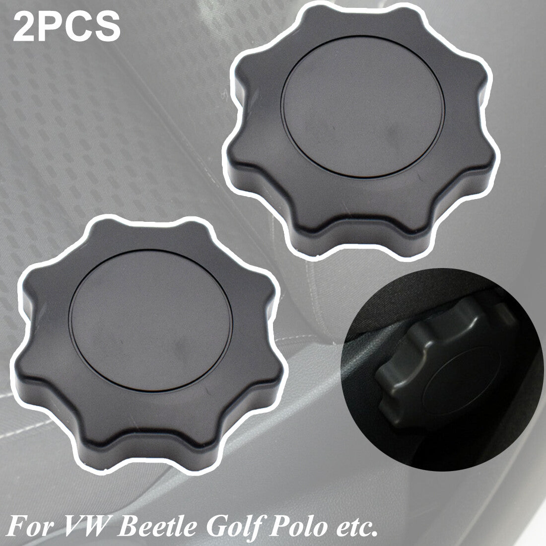 ya 2 6.27 2pcs Black for SEAT Adjustment Recliner Knob Handle for VW for Golf for Passat B5 Polo Caddy