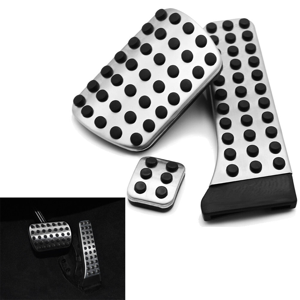 ya 9 6.5.2 Vehicle Footrest Brake Pedal Pads Stainless Cover for Mercedes-benz C E SL-Class