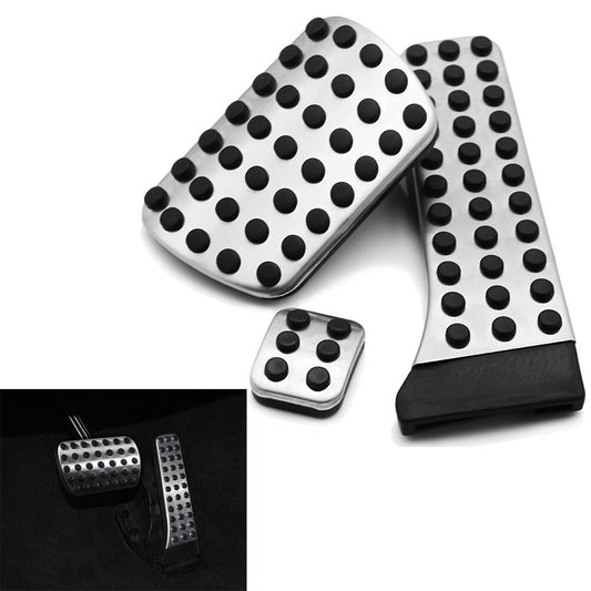 ya 9 6.5.2 Vehicle Footrest Brake Pedal Pads Stainless Cover for Mercedes-benz C E SL-Class