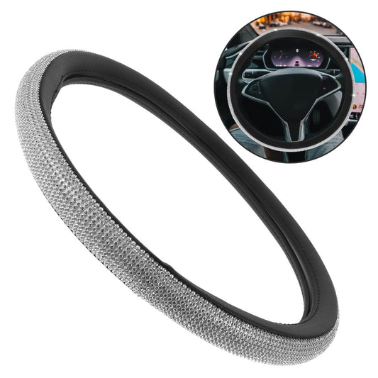 ya 1 7.3 Rhinestone Steering Wheel Cover Fashionable PU Wheel Cover for Car