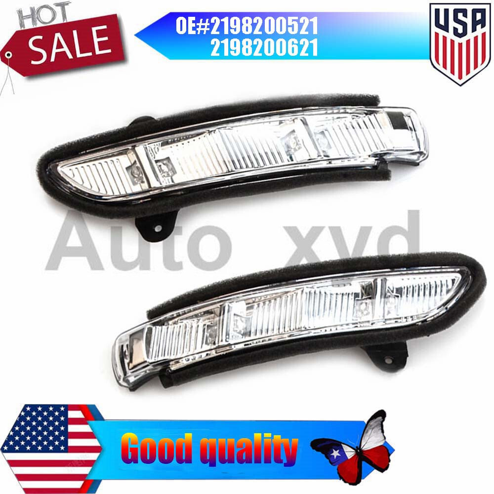 ya 4 6.17.2 Front LH+RH Door Mirror Turn Signal Light Pair 07-10 for Mercedes W211 W221 W219