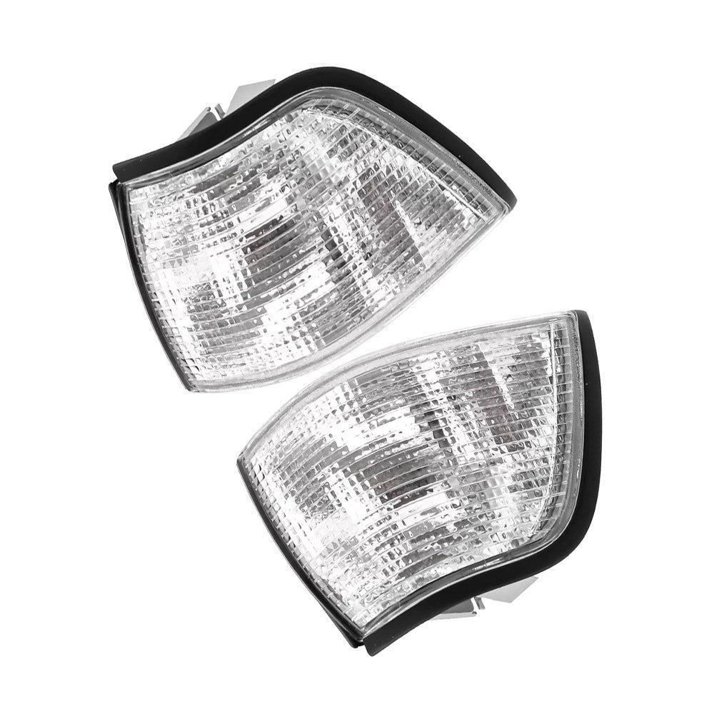 ya 5 8.7 Front LH & RH Turn Signal Indicator Light Cover Clear For 3-Series E36 1992-1998