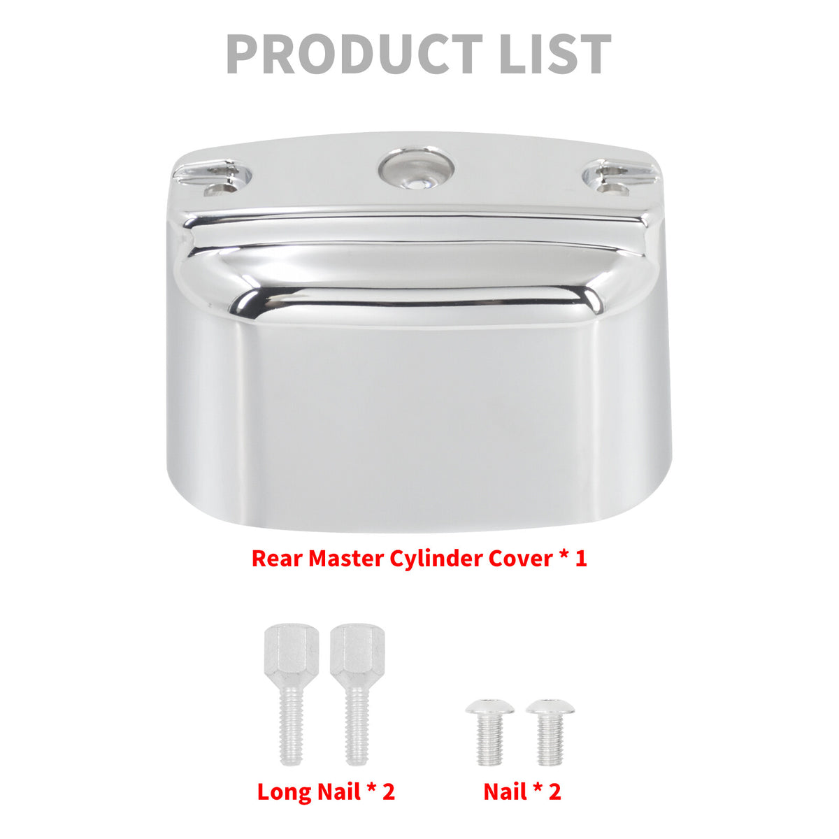 ya 1 8.12.2 baidi Chrome Rear Brake Master Cylinder Cover for Harley Road Electra Glide 2000-2007