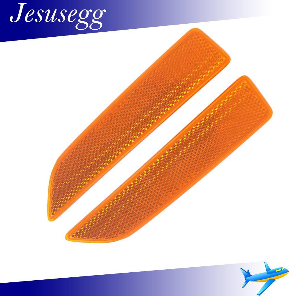 ya 27 6.18.2 2x Front Reflector-Bumper Covers Yellow For M3 2007 2008 2009 2010 Left&Right