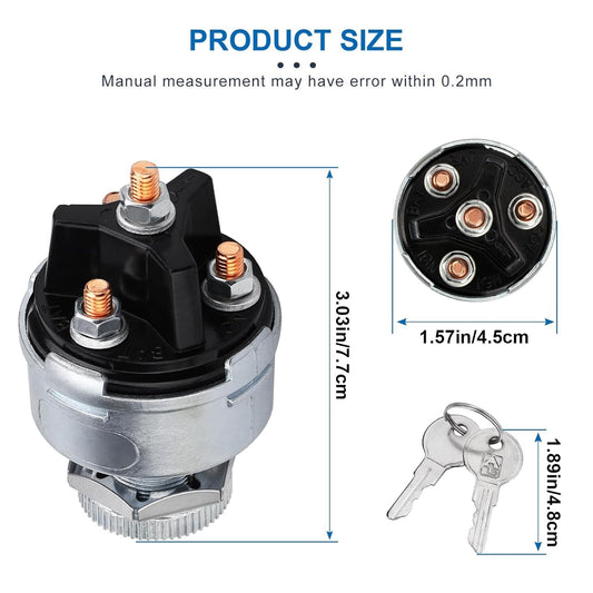 ya 8 5.27 Ignition Key Switch for Car Forklift Truck Tractor Trailer Caterpillar4-Position