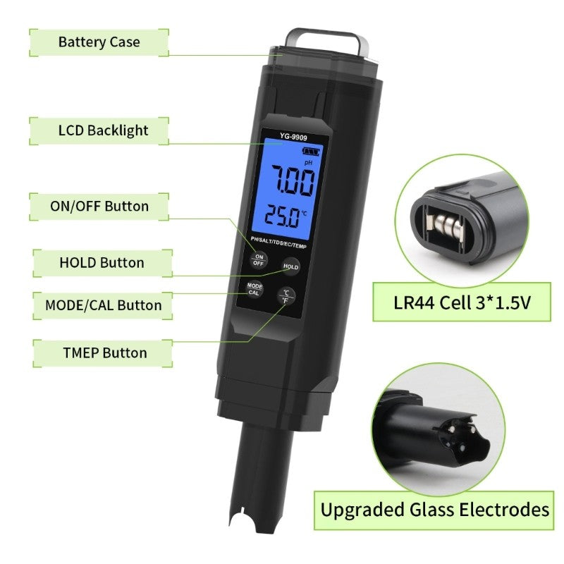 ya 26 Professio l Water Testing Device TDS Temperature Salinity Multifunction Tool