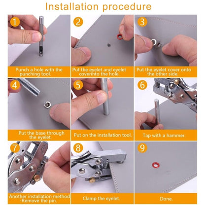 ya 25 700x Grommet Tool Set 12 Colors Eyelet Pliers Set with Installation Tool