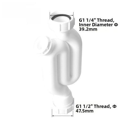 ya 14 1 1 4 Inch PP Sink Drain Pipe with S Bend for Floor Basin and Smell Prevention